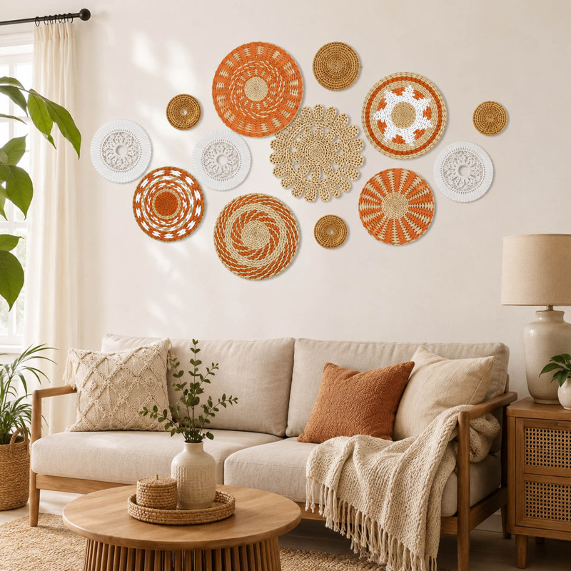 Ensemble de 11 paniers décoratifs Boho