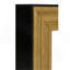 Console Modern Contrast moderne avec structure en bois stratifié et plateau noir