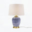Lampe de table bleue en céramique