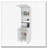 White Kitchen Pantry with 2-Pneumatic Door and Open Storage