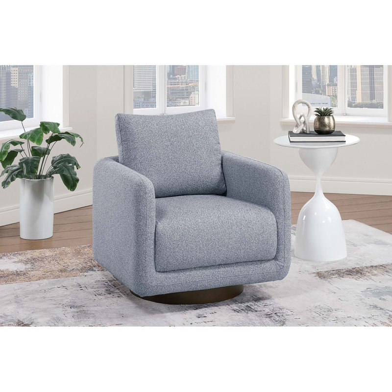 Fauteuil d'appoint rembourré et rembourré Modern, Gris