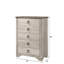 Commode à 5 tiroirs en bois flotté de style chalet vieilli 1Pc