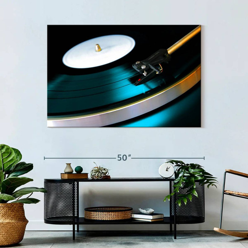 Abarca Playing Vinyl Record, 32" H x 48" W