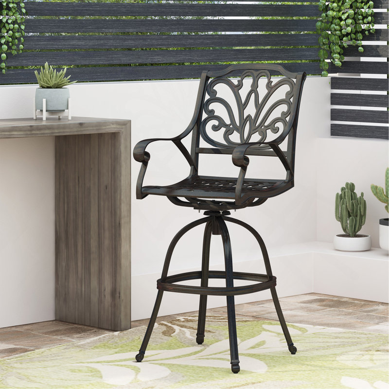 Tabouret pivotant en fonte d'aluminium