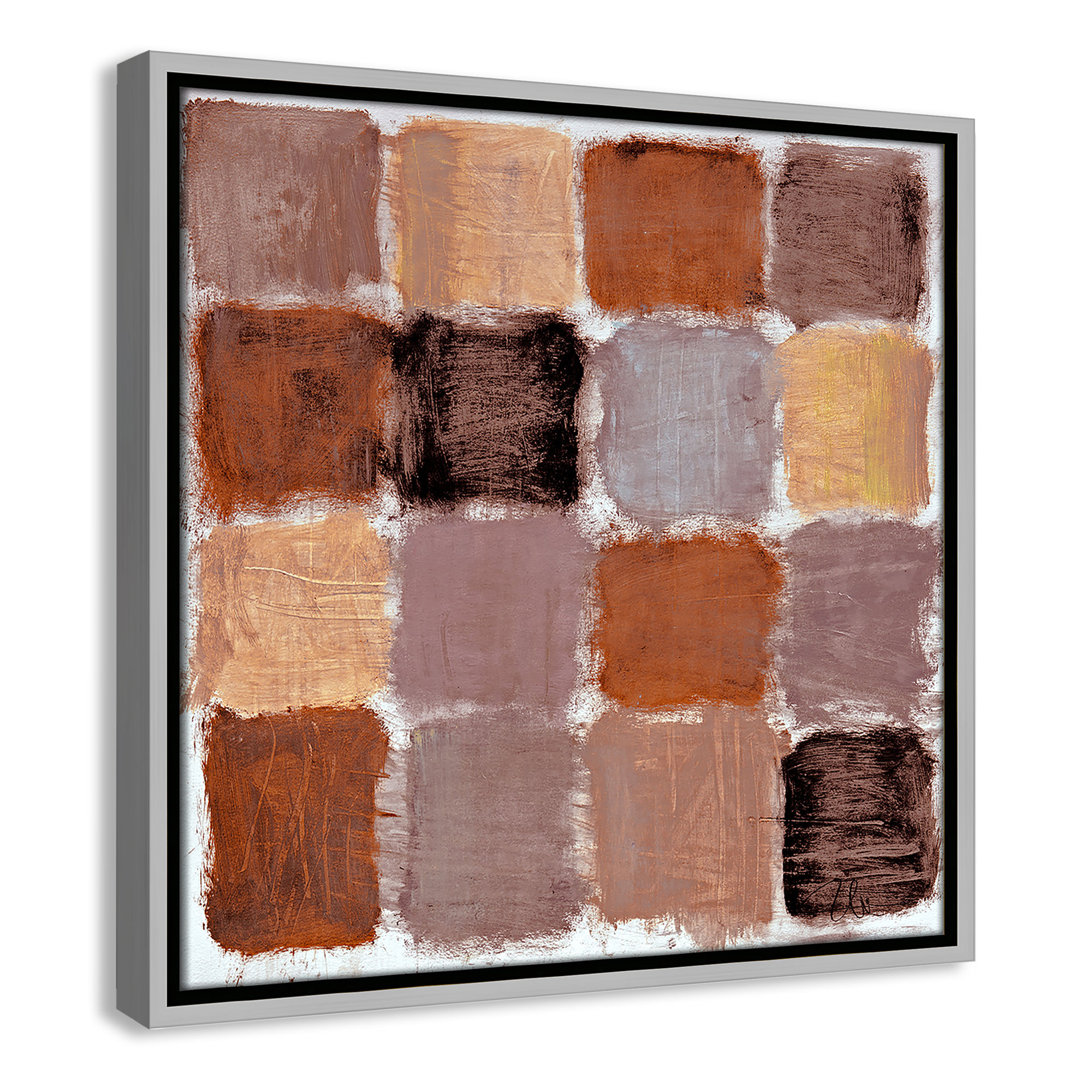 Powder Room Spice Reflections Print by , 17.5" H x 17.5" W, Silver