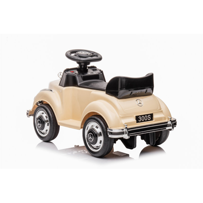 Beige 6V Mercedes Benz 300S Mini Ride-On Car