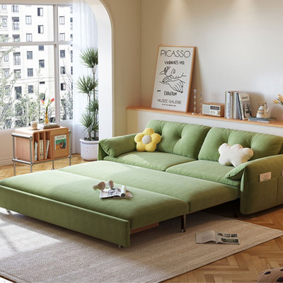 Causeuse-causeuse 100% polyester vert olive