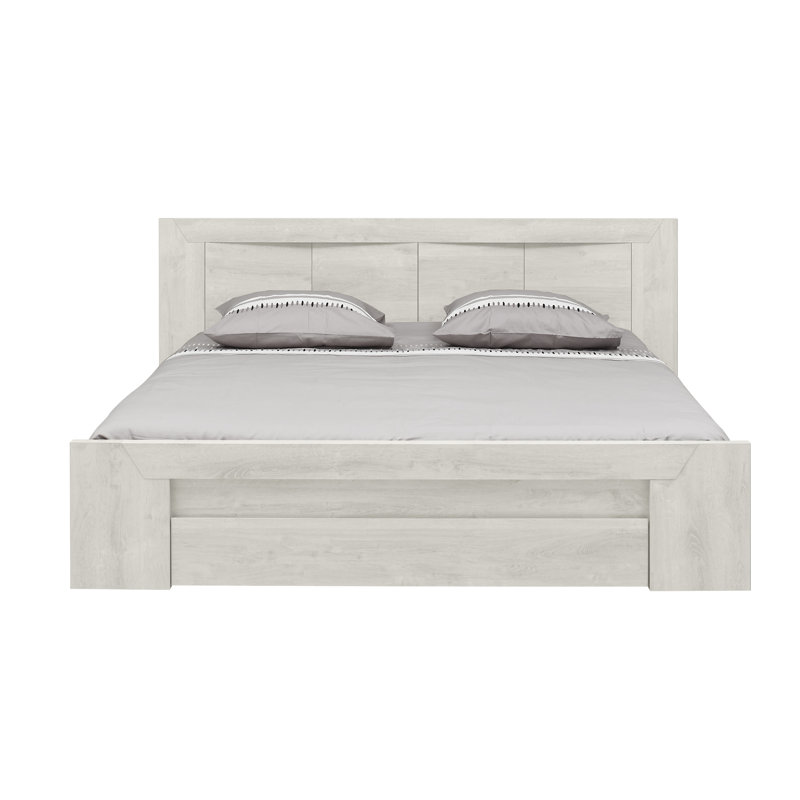 Worthley Storage Bed, European Kingsize (160 x 200 cm), White