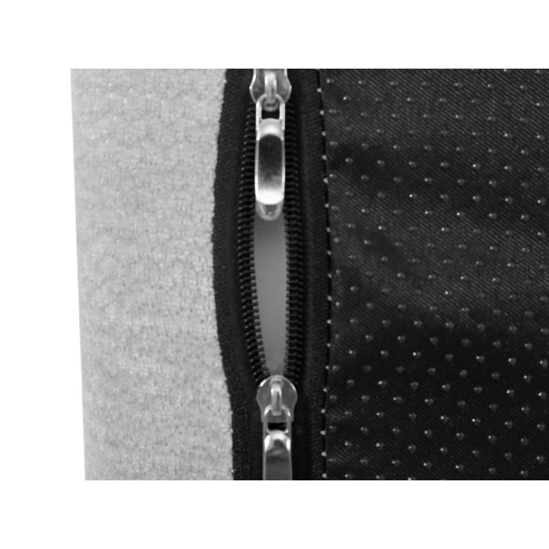 Canapé modulaire en L rembourré, Polyester gris