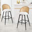 369° Swivel Upholstered Rattan Counter Height Bar Stool-1217763743-1217763810-1217763814