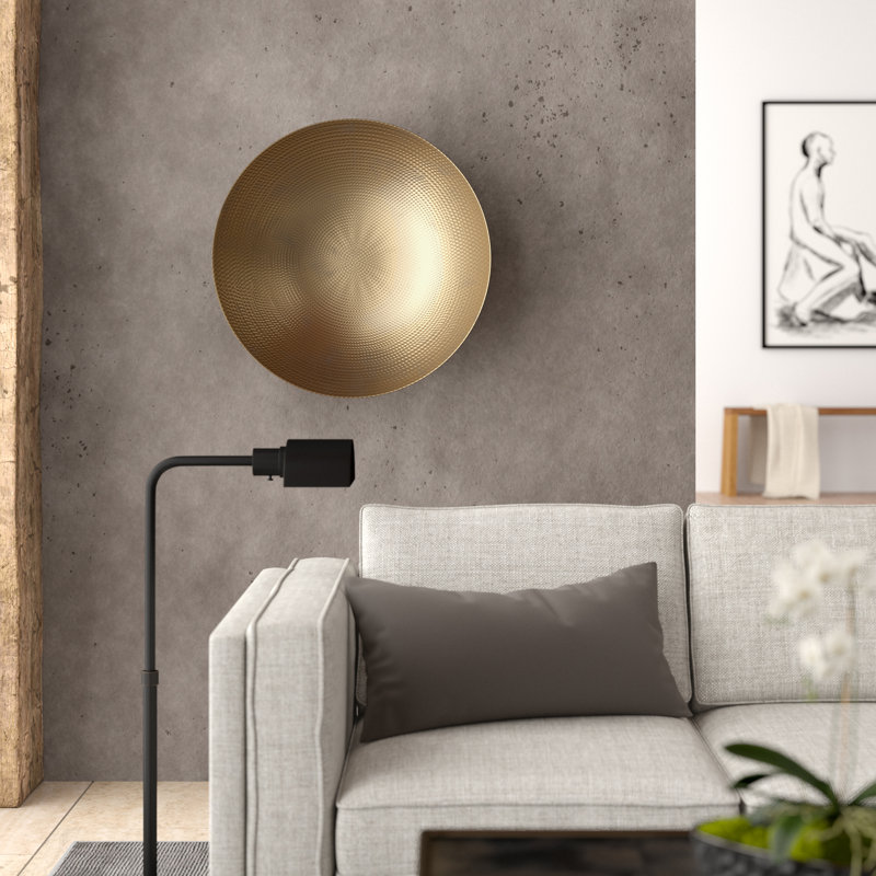 Indira Wall Bowl, 6.5" H x 23" W x 23" D, Antique Brass