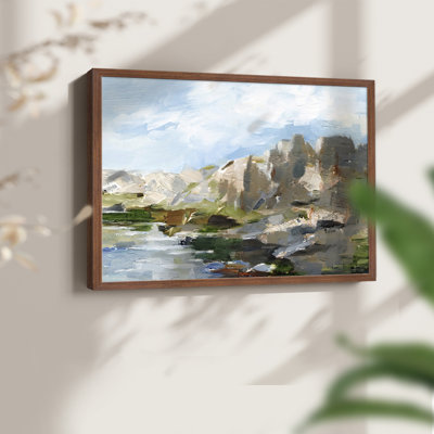 Western Cliffs II -Framed Print - Restickable