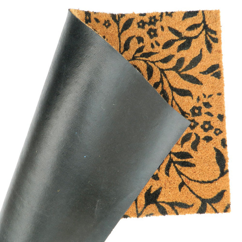 Tapis en fibre de coco avec support en PVC imprimé naturel 18 po X P 30 po L