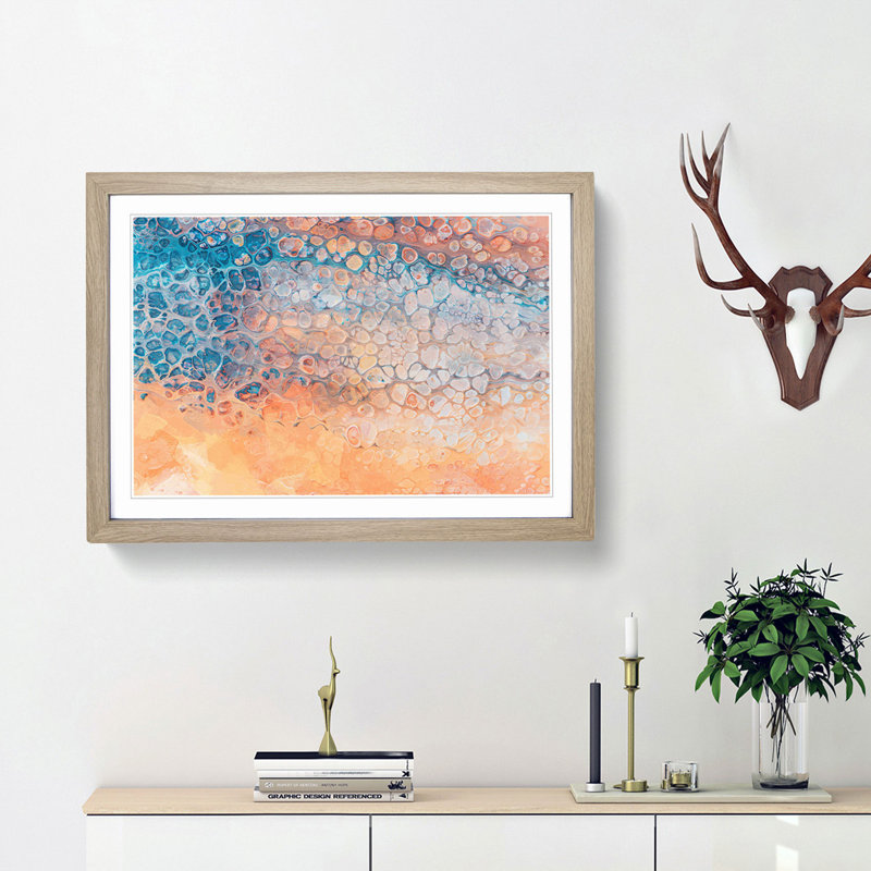 Good for You in Abstract - Picture Frame Painting Print, 48cm H x 65cm W , Oak Framed