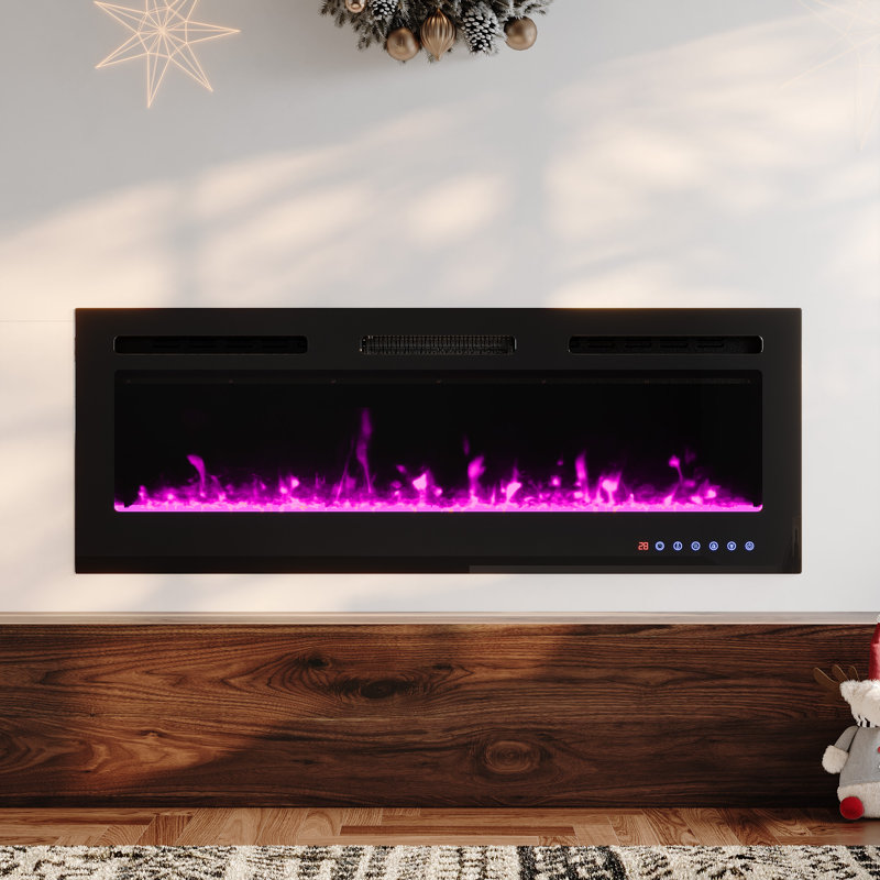 Metro Lane 127cm W Black Electric Fireplace
