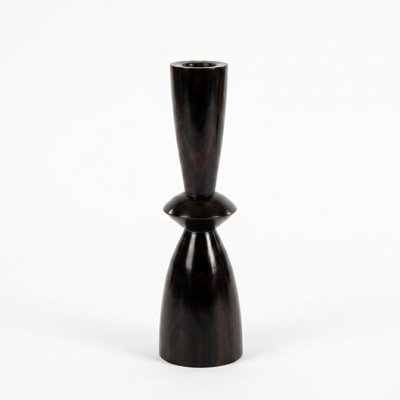 Ebony Wood Candle Holder - Pemba Range