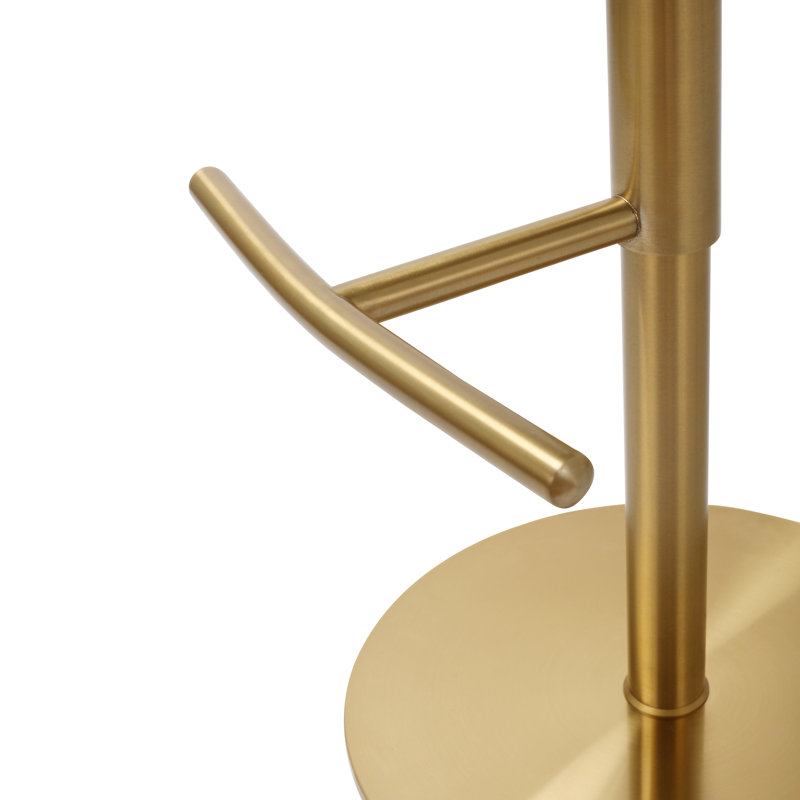 Finta 360 Degree Swivel Counter Stool, Fiori Green/Gold