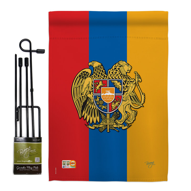 Double Sided 18.5'' H x 13'' W Polyester Flag Set