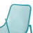 Teal Outdoor Stackable Chairs, Stable Frame, Rounded, 26"X21.89"X26 Iron Minimalist Look, 26" W X 21.89" D H,