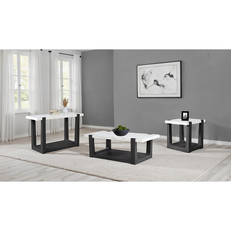 Table de chevet, table de bout pour chambre à coucher, salon, Noir