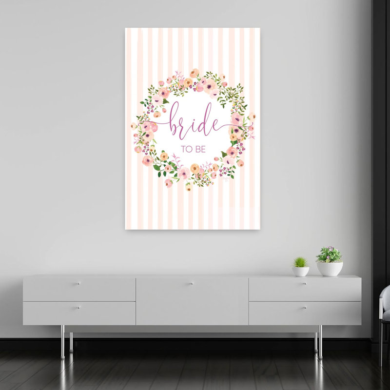 Art floral printanier Bride To Be, H 60 po x l 40 po