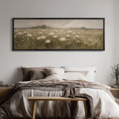 Extra Large Misty Forest Landscape, Neutral Tones, Print Wall Art