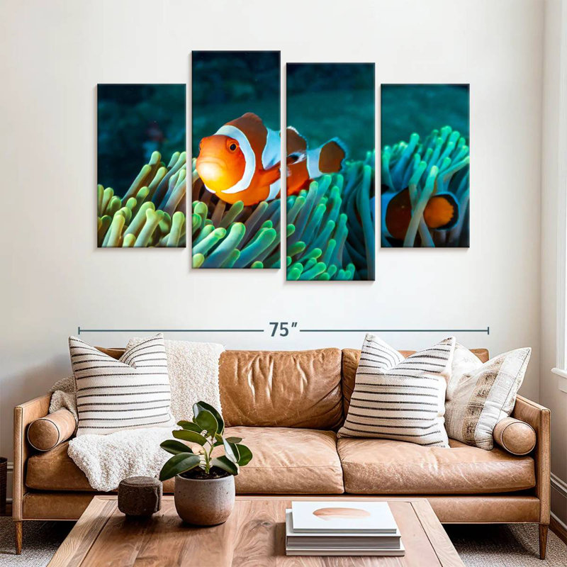 Brampt Frowning Clownfish, 42'' H x 68'' W