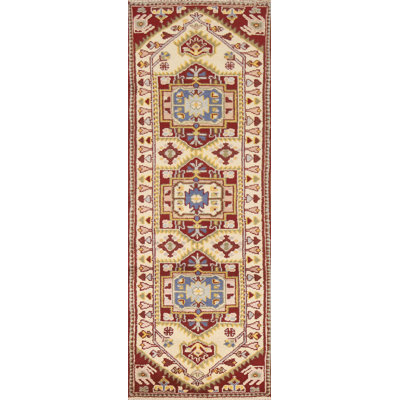 Handmade Wool Traditional  Runner Rug 3x8