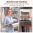 Narrow Storage Bins With Handle, Small Fabric Organizer Basket for Closet and Shelf, Gray/White-1009638859