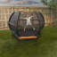 Trampoline hexagonal de 7 po avec enceinte de sécurité hors terre