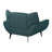 Upholstered Flared Arm Accent Chair Teal Blue