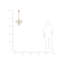 Hodgeman 13 - Light Brass/White Sputnik Pendant