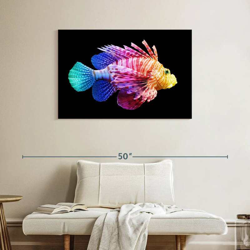 Brampt Rainbow Lionfish, 26" H x 39" W