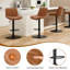 Ensemble de 2 tabourets de bar, tabourets pivotants réglables, tabourets avec dossier, chaises de bar en cuir de polyuréthane pour îlot de cuisine rustique-354610780