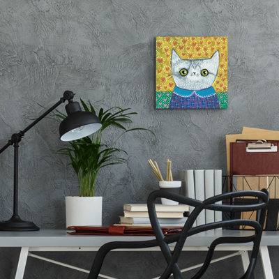 «Kooky Cat 2» par Melissa Averinos, art mural en verre acrylique