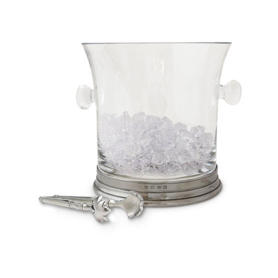 Ice Bucket with Handles and Tongs Set