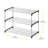 Metal 3-Tier Shoe Organizer Rack- Silver & Black