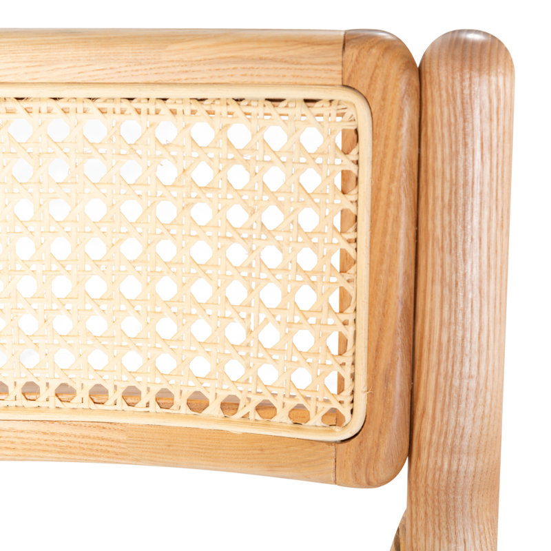 Shaylie Upholstered Seat Folding Dining Chair, Natural/White