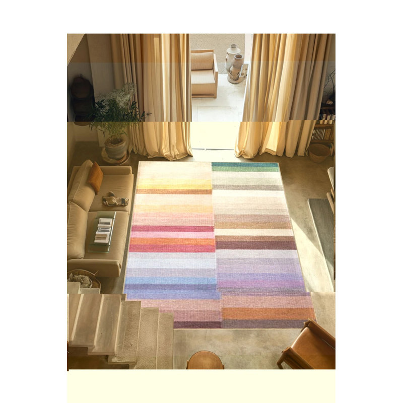 Multicolored Mixed Geometric Patterned Modern Decorative Carpet, Runner 2'6" x 9'11"