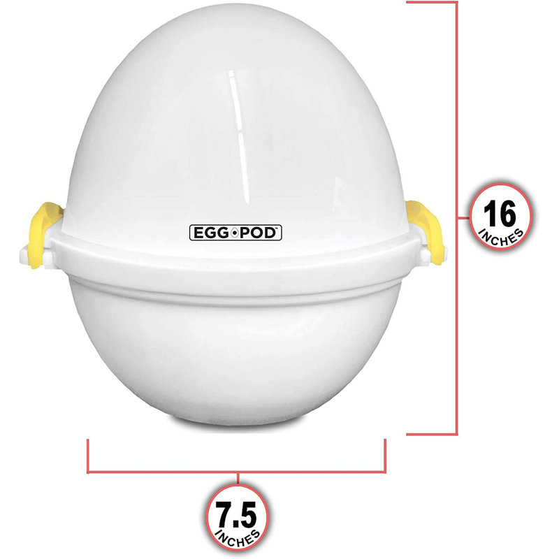White Microwave Egg Cooker with Poaching Tray