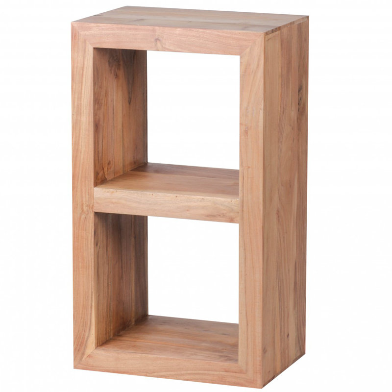 Littleton 88cm H x 50cm W Solid Wood Cube Bookcase