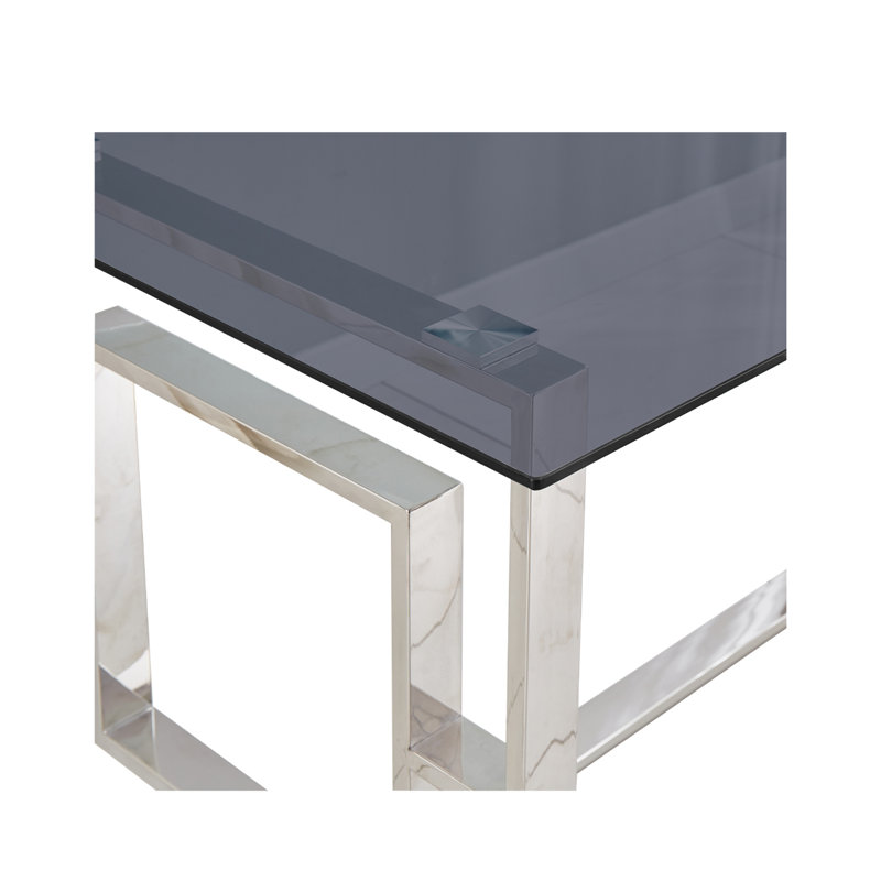 Bloomfield Glass Top Metal Base Dining Table