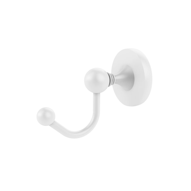 Shadwell Wall Mounted Robe Hook, Matte White