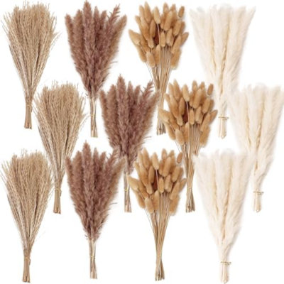 220 PCS Dried Flower Bouquet – Pampas Grass, Floral Decor For Home, Wedding, And Boho Style | Perfect For Vases, Fall, Spring, Summer, And Winter Arrangements