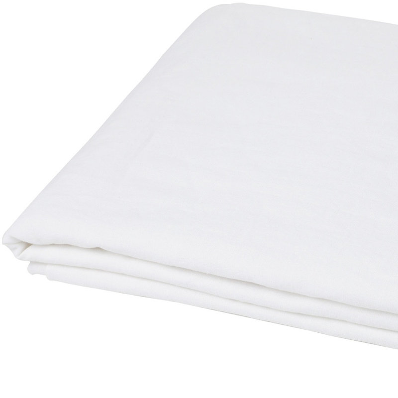 Drap simple ivoire en lin