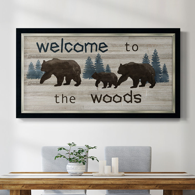 «Bears Welcome», reproduction d'un seul cadre photo sur toile, H 25 po x l 45 po x P 2,5 po