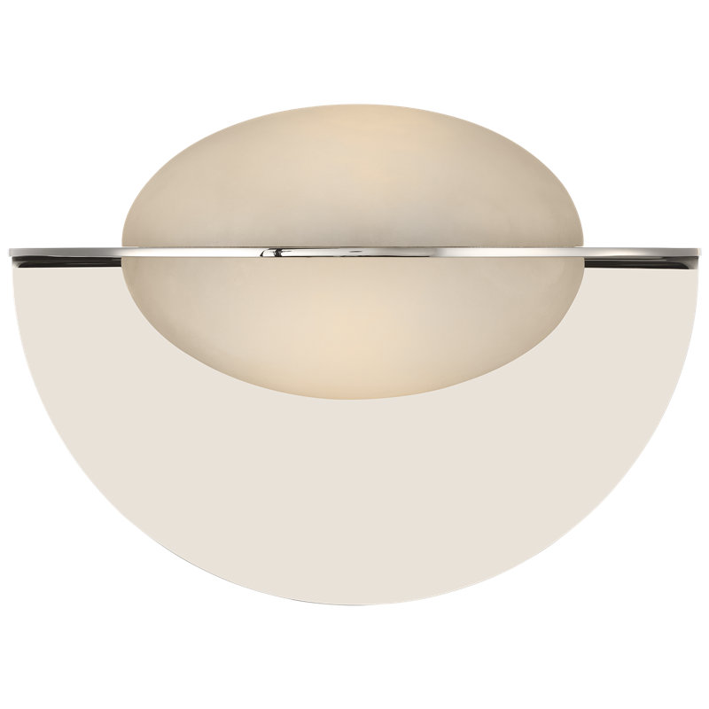 Kelly Wearstler Fosse 9" Invertable Oval Sconce, Polished Nickel