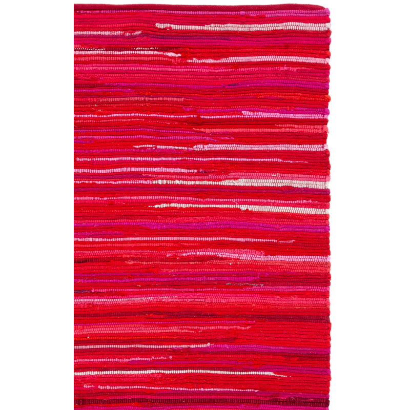 Tapis rayé en coton Nidhi, Rectangle 2 pi 6 po x 4 pi