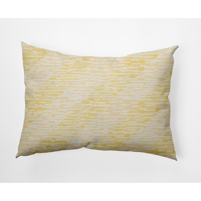  Housse et insert de coussin rectangulaire d'extérieur Marled Knit Stripe, Jaune