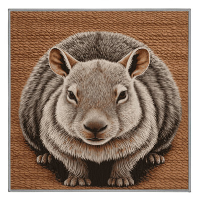 Washable Rock Hyrax Wildlife Area Rug
